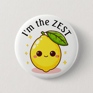 Happy Lemon Ich bin der Zest Personalisiert Button
