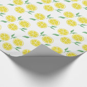 Happy Lemon Print Wrapping Paper Geschenkpapier (Ecke)