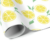 Happy Lemon Print Wrapping Paper Geschenkpapier (Rolleneckpunkt)