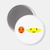Happy Lemon und Orange 2 Magnet (Vorderseite/Rückseite)