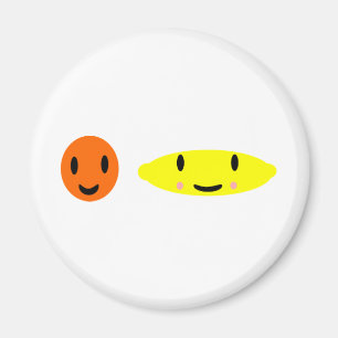 Happy Lemon und Orange 2 Magnet