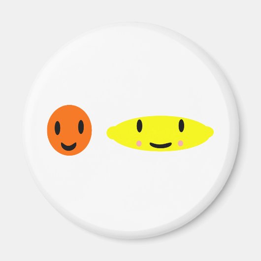 Happy Lemon und Orange 2 Magnet (Vorne)
