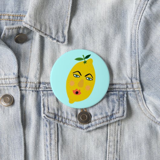Happy Lemon Whimsical Button (Beispiel)
