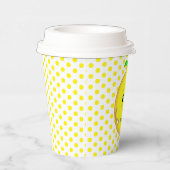 Happy Lemon & Yellow Polka Dots Pappbecher (Rechts)