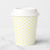 Happy Lemon & Yellow Polka Dots Pappbecher (Rückseite)