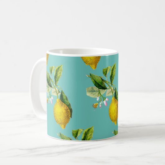 Happy lemons pattern kaffeetasse (Vorderseite Links)