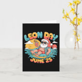 Happy Leon Day Santa Summer 6 weitere Monate für C Karte (Gelbe Blume)