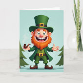 Happy Leprechaun Fun Time Card Karte (Vorderseite)