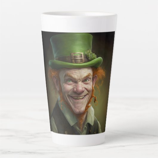 Happy Leprechaun Latte Tasse (Vorderseite)