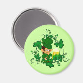 Happy Leprechaun Magnet (Vorderseite/Rückseite)