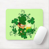 Happy Leprechaun Mouse Pad Mousepad (Mit Mouse)