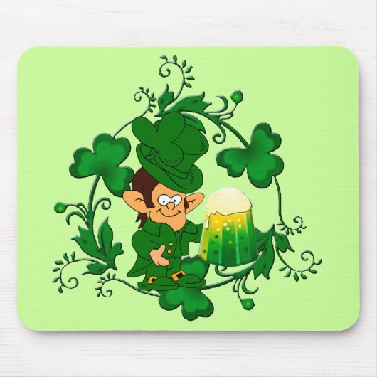 Happy Leprechaun Mouse Pad Mousepad (Vorne)