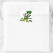 Happy Leprechaun Quadratischer Aufkleber (Tasche)