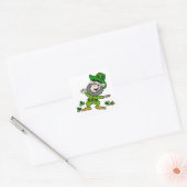 Happy Leprechaun Quadratischer Aufkleber (Umschlag)