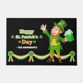 Happy Leprechaun St Patrick's Personalisiert Doorm Fußmatte (Vorderseite)