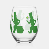 HAPPY LEPRECHAUN STEMLESS WEIN WEINGLAS OHNE STIEL (Rechts)