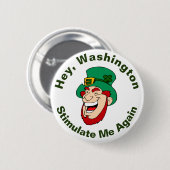 Happy Leprechaun Stimulus Bill Button (Vorne & Hinten)
