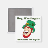 Happy Leprechaun Stimulus Bill Magnet (Vorderseite/Rückseite)