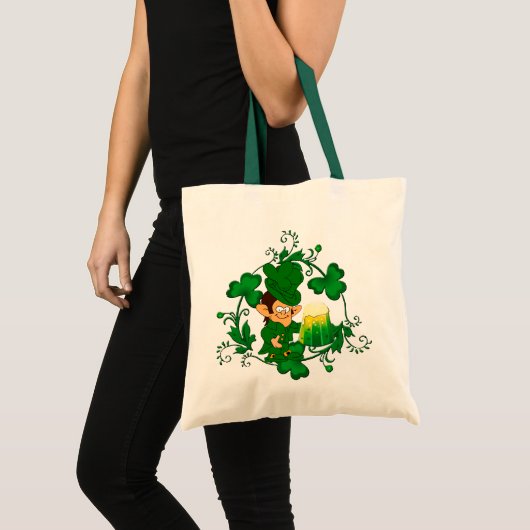 Happy Leprechaun Tote Bag Tragetasche (Vorderseite (Produkt))