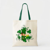 Happy Leprechaun Tote Bag Tragetasche (Vorne)
