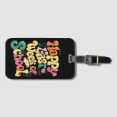 Happy letzte Woche der Lehrer Schüler wachsen Gepäckanhänger (Vorderseite (Horizontal))