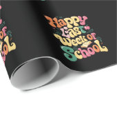 Happy letzte Woche der Lehrer Schüler wachsen Geschenkpapier (Rolleneckpunkt)