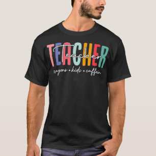 Happy Letzten Tag der Lehrer Crayons Kinder Caf T-Shirt