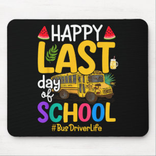 Happy letzten Tag der Schulbusfahrer Leben Sommer Mousepad