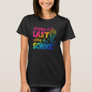 Happy letzten Tag der Schule Hallo Sommer Eiscreme T-Shirt