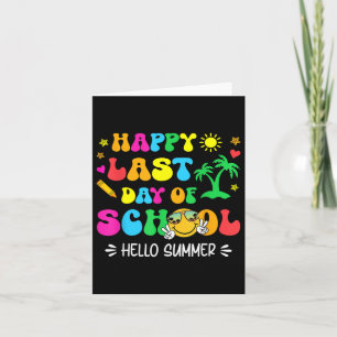Happy letzten Tag der Schule Hallo Sommer Schüler  Karte