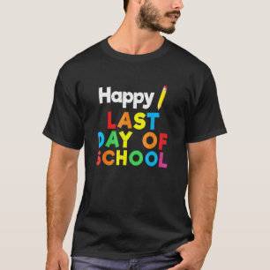 Happy letzten Tag der Schule Kinder Lehrerin Grad T-Shirt