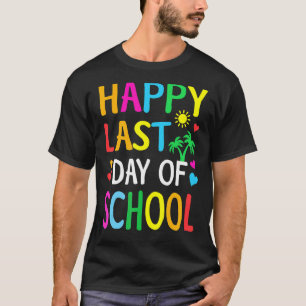 Happy letzten Tag der Schule Kinder Lehrerin Grad T-Shirt