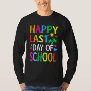 Happy letzten Tag der Schule Kinder Lehrerin Grad T-Shirt
