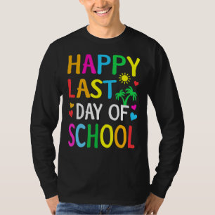 Happy letzten Tag der Schule Kinder Lehrerin Grad T-Shirt