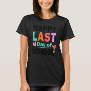 Happy letzten Tag der Schule Kinder Lehrerin Grad T-Shirt