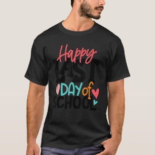 Happy letzten Tag der Schule Kinder Lehrerin Grad T-Shirt