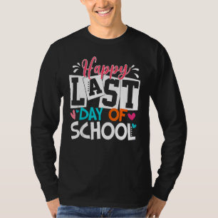 Happy letzten Tag der Schule Kinder Lehrerin Grad T-Shirt
