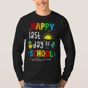 Happy letzten Tag der Schule Kinder Lehrerin Grad T-Shirt