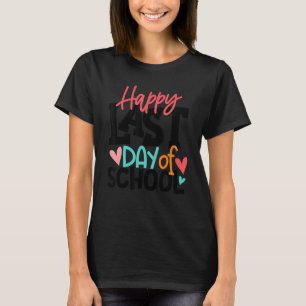 Happy letzten Tag der Schule Kinder Lehrerin Grad T-Shirt