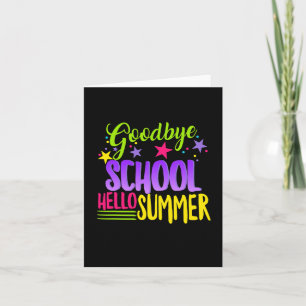 Happy letzten Tag der Schule Lehrer Hallo Sommer S Karte