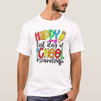 Happy letzten Tag der Schule Sommer Break School K T-Shirt