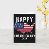Happy Liberation Day 2025 Präsident Trump Funny Po Karte (Gelbe Blume)
