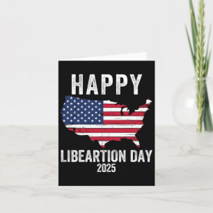 Happy Liberation Day 2025 Präsident Trump Funny Po Karte