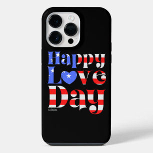 HAPPY LIEBE DAY American Flag iPhone 14 Pro Max Hülle