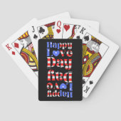 HAPPY LIEBE DAY American Flag Spielkarten (Rückseite)
