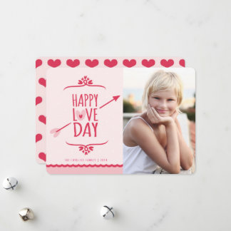 Happy Liebe Day Cupid's Arrow Valentine's Day Foto Feiertagskarte