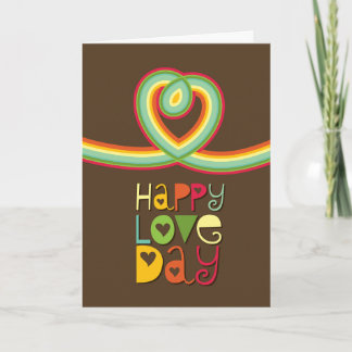 Happy Liebe Day Rainbow Loop Herz Valentinstag Feiertagskarte