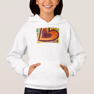 Happy Liebe Hearts Art Hoodie Sweatshirt