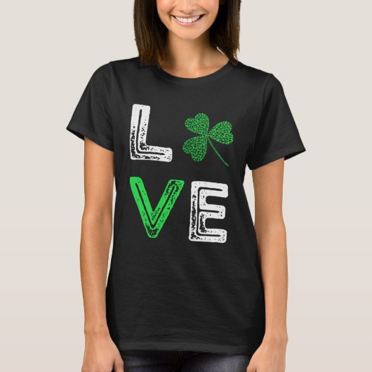 Happy LIEBE St Patricks Day Babys Liebe Irish Sham T-Shirt (Vorderseite)