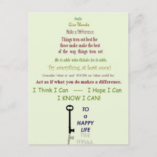 Happy Life Postcard Postkarte